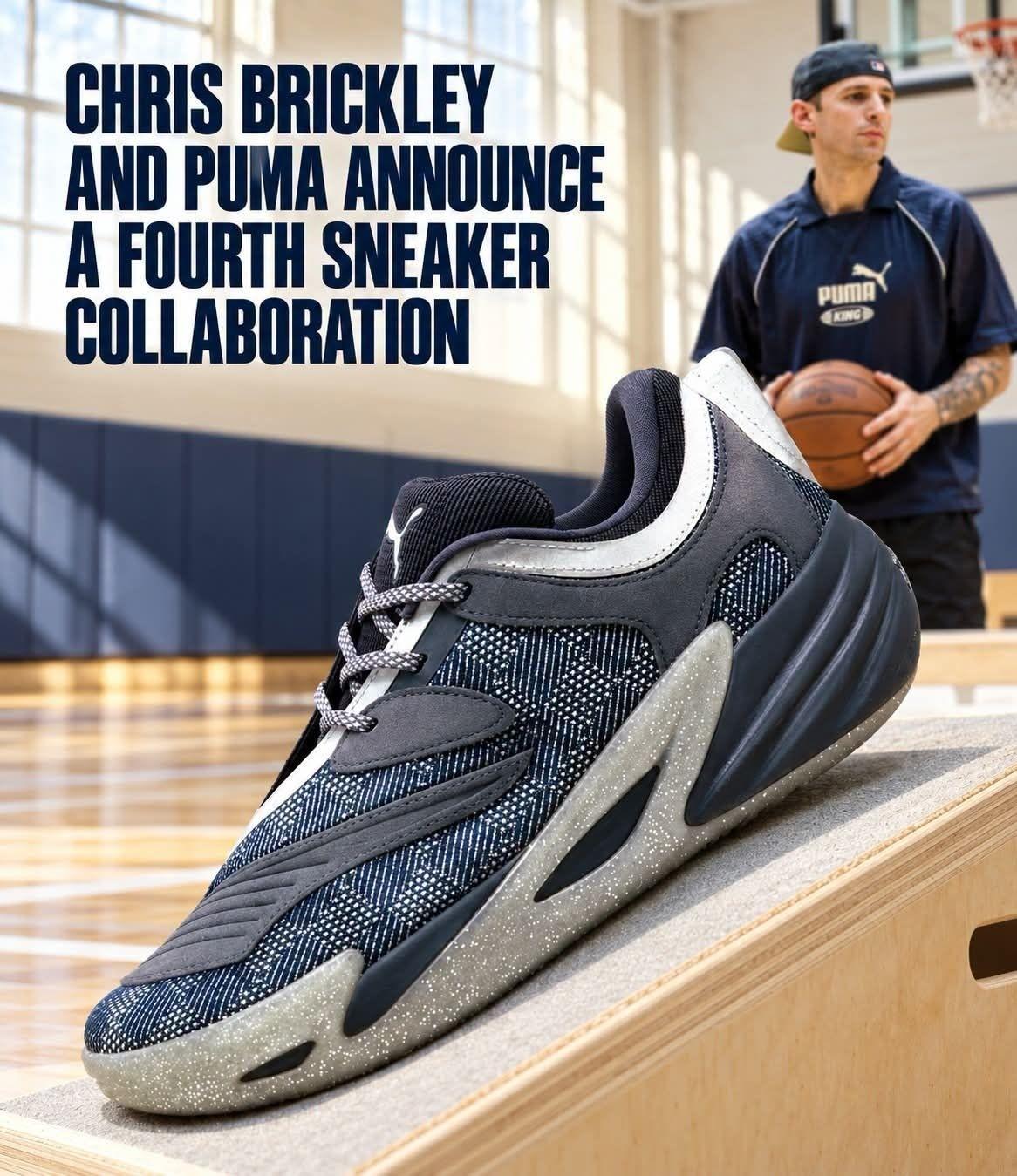 PUMA × Chris Brickley 四代联名 丹宁牛仔工装实战篮球鞋